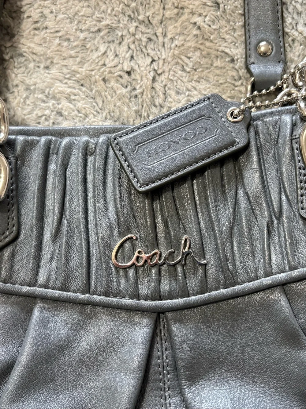 Coach leather shoulder
